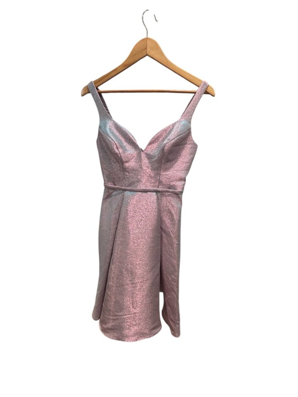 Fifteen Roses Metallic Pink Teal Fit Flare Dress Size 2 NWT Party Prom - Picture 3 of 13